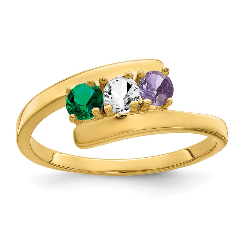 14k Synthetic Family Jewelry Ring