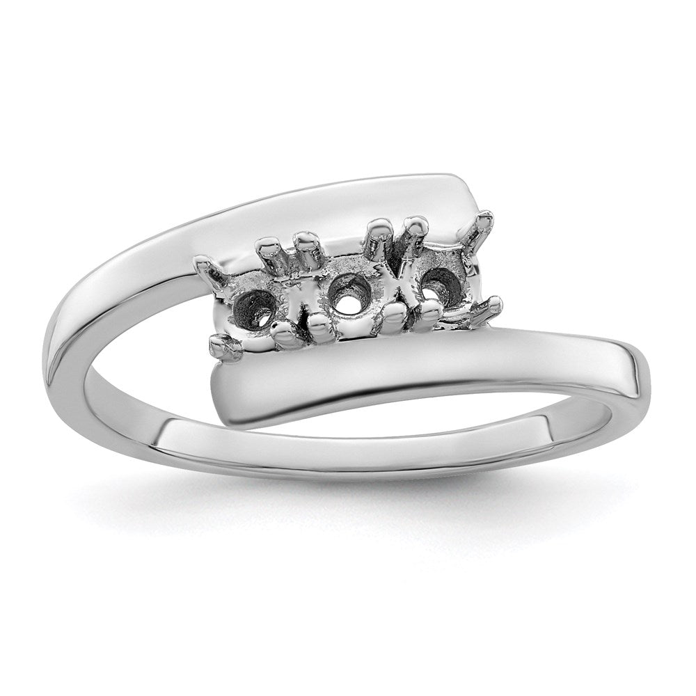 14k White Gold Synthetic Family Jewelry Ring