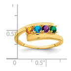 14k Synthetic Family Jewelry Ring