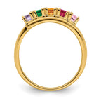14k Synthetic Family Jewelry Ring