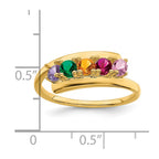 14k Synthetic Family Jewelry Ring