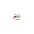 14k White Gold Synthetic Family Jewelry Ring