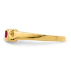 14k 2.5mm Synthetic Family Jewelry Ring