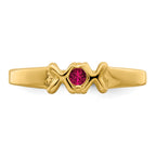 14k 2.5mm Synthetic Family Jewelry Ring