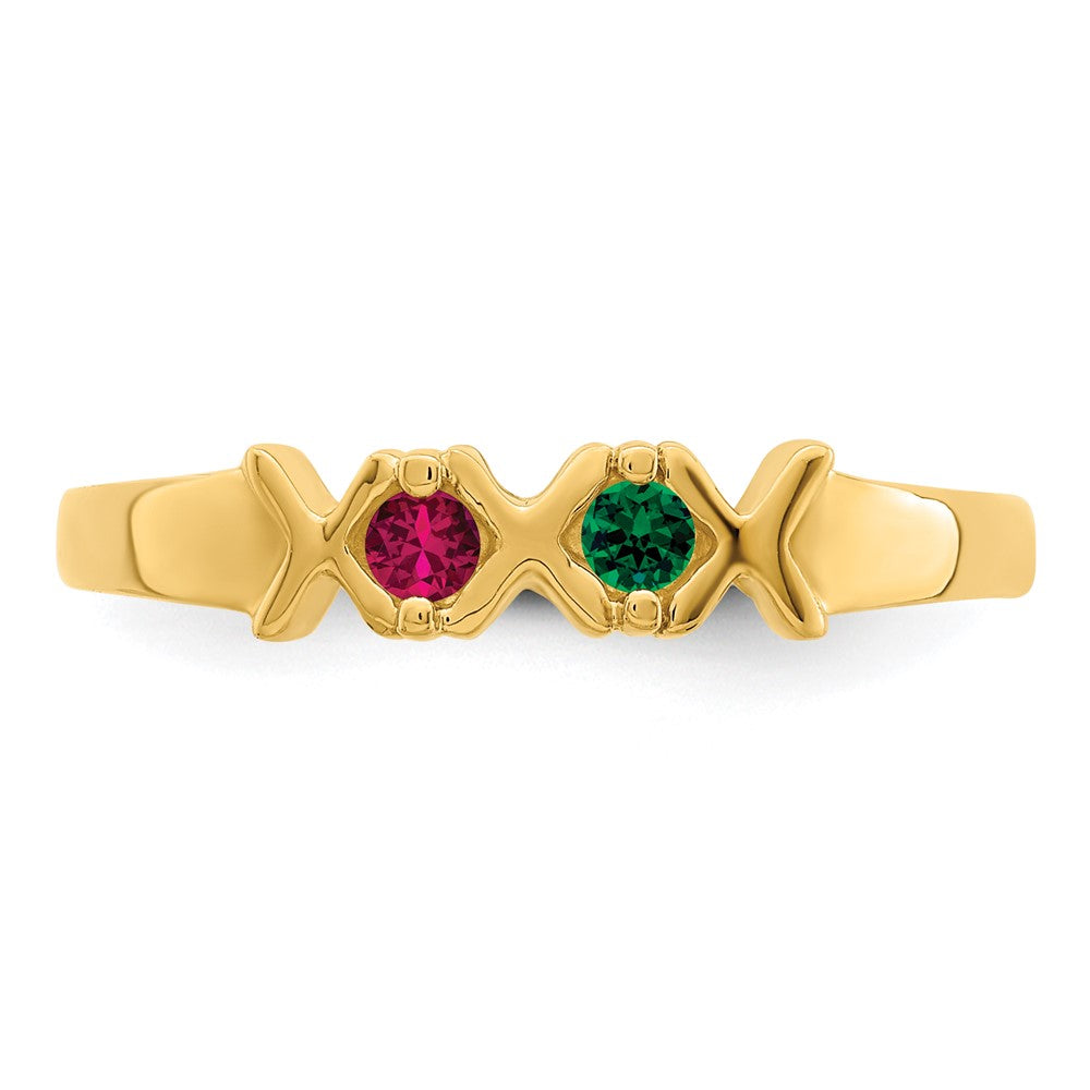 14k Synthetic Family Jewelry Ring