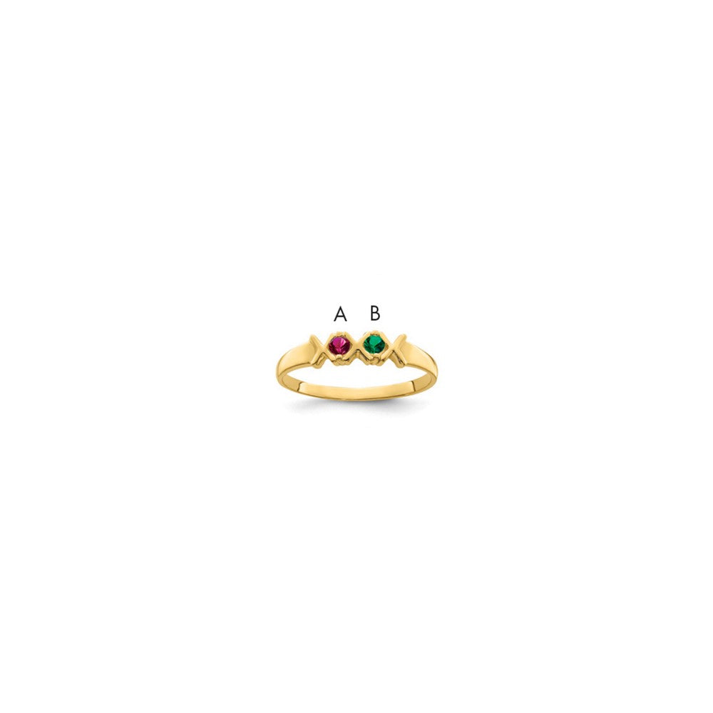 14k Synthetic Family Jewelry Ring