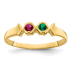 14k Synthetic Family Jewelry Ring