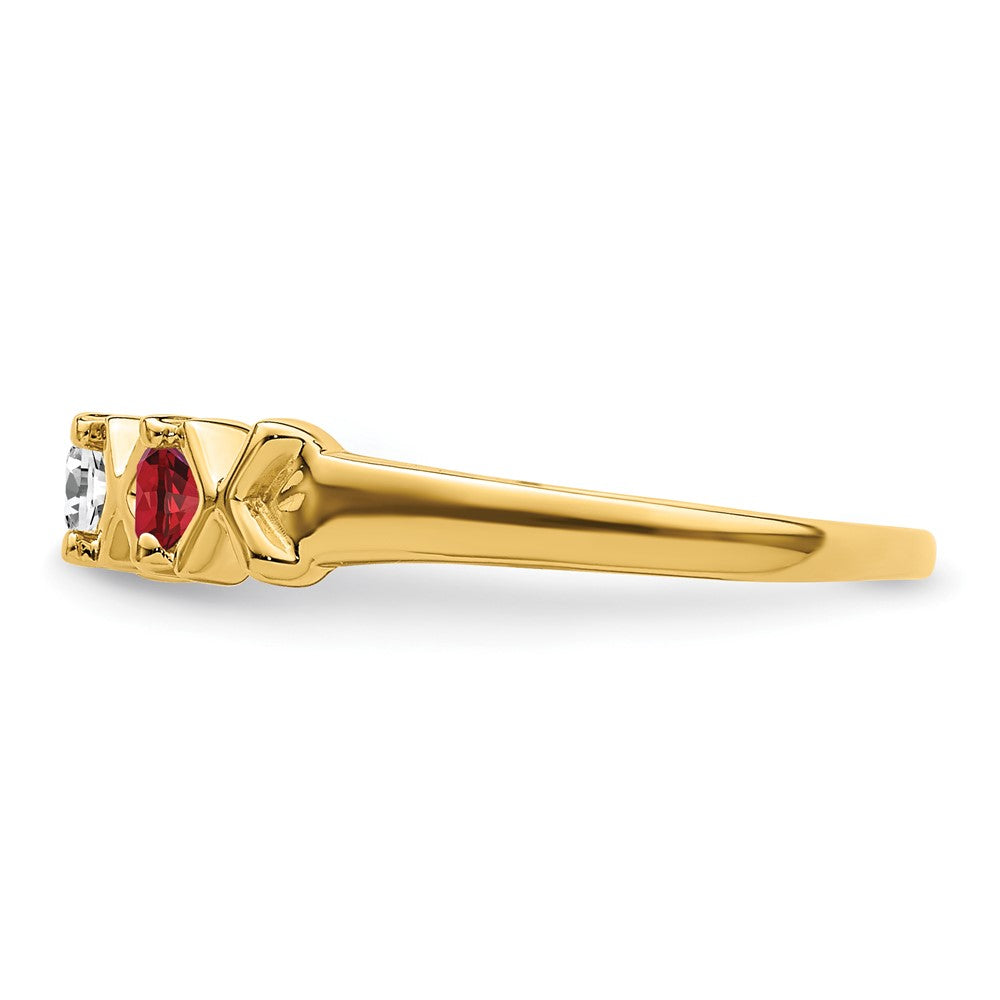 14k Synthetic Family Jewelry Ring
