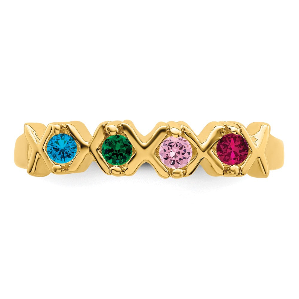 14k Genuine 4 Stone Mother's Ring