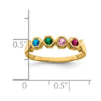 14k Genuine 4 Stone Mother's Ring