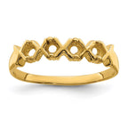 14k Synthetic Family Jewelry Ring