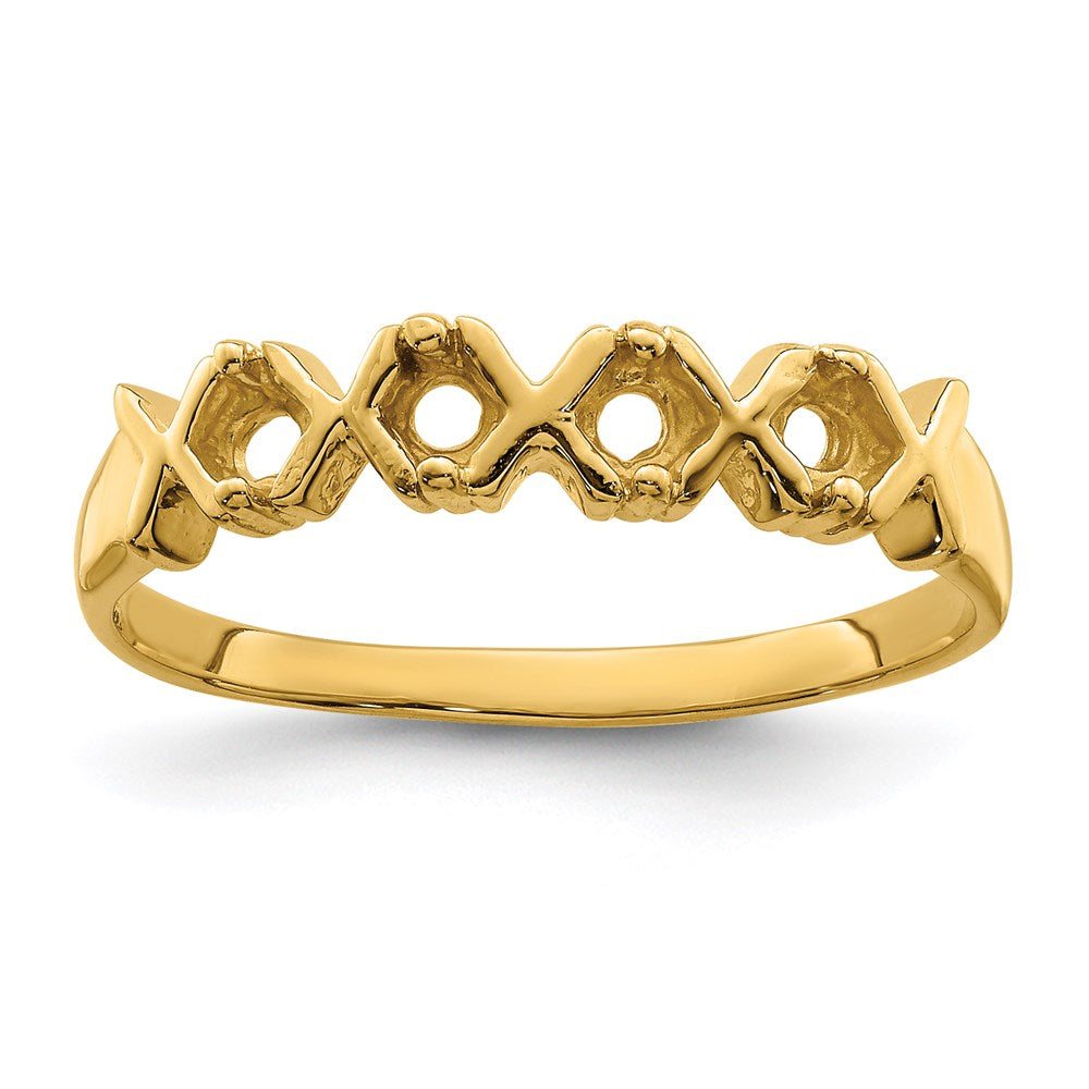 14k Synthetic Family Jewelry Ring