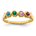 14k Synthetic Family Jewelry Ring