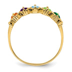 14k Synthetic Family Jewelry Ring