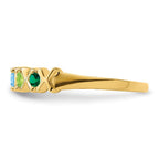 14k Synthetic Family Jewelry Ring