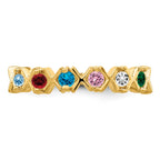 14k Synthetic Family Jewelry Ring