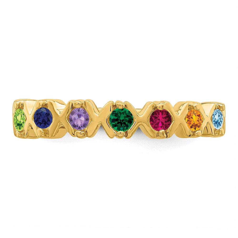 14k 2.5mm Synthetic Family Jewelry Ring