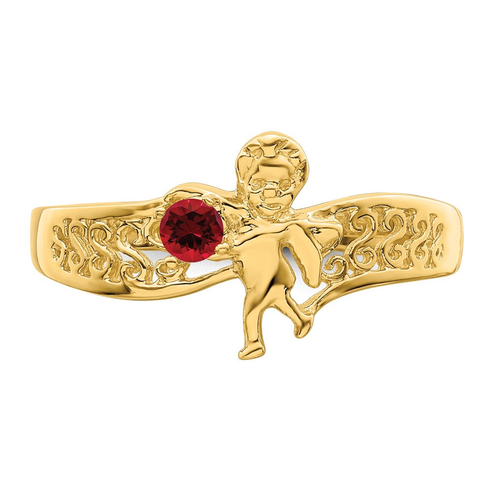 14k Synthetic Family Jewelry Ring