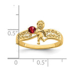 14k Synthetic Family Jewelry Ring