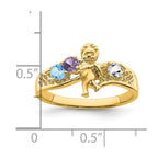 14k Synthetic Family Jewelry Ring