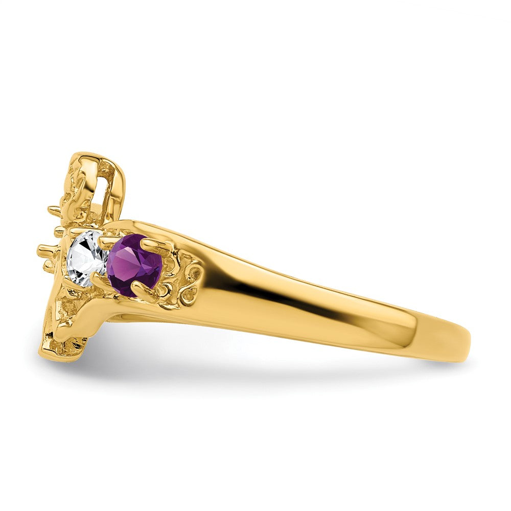 14k Synthetic Family Jewelry Ring