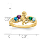 14k Synthetic Family Jewelry Ring
