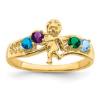 14k Genuine 4 Stone Mother's Ring