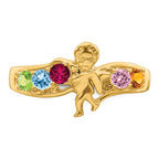 14k Synthetic Family Jewelry Ring
