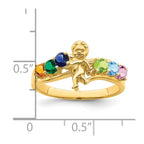 14k 2.5mm Synthetic Family Jewelry Ring