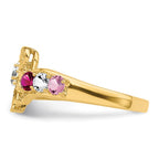 14k Genuine 7 Stone Mother's Ring