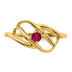 14k 2.5mm Synthetic Family Jewelry Ring