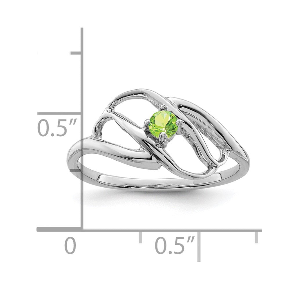 14k White Gold Synthetic Family Jewelry Ring