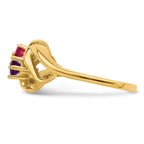 14k Synthetic Family Jewelry Ring