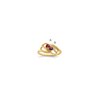14k Synthetic Family Jewelry Ring