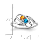 14k White Gold Genuine Family Jewelry Ring
