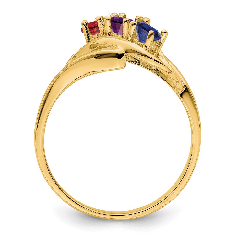 14k Synthetic Family Jewelry Ring