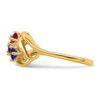 14k Synthetic Family Jewelry Ring