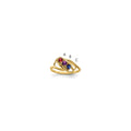 14k Synthetic Family Jewelry Ring