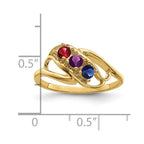 14k Synthetic Family Jewelry Ring