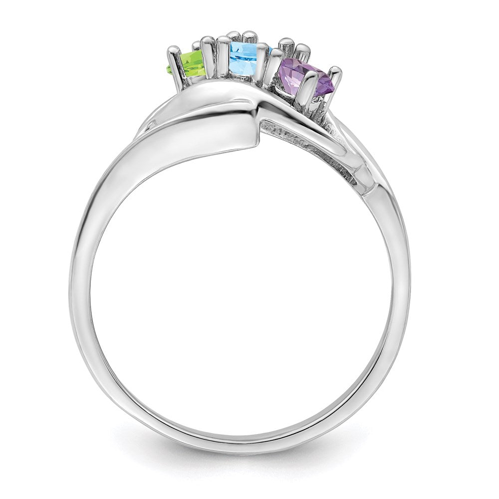 14k White Gold 2.5mm Synthetic Family Jewelry Ring