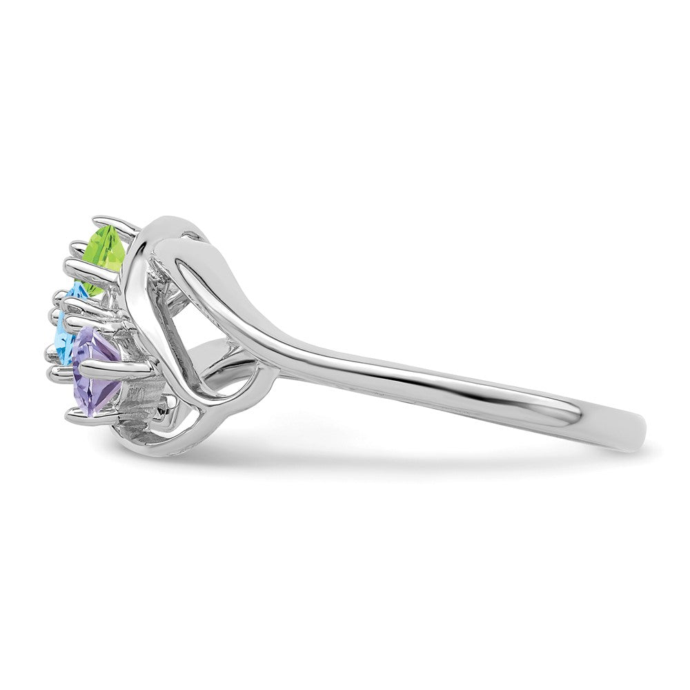 14k White Gold 2.5mm Synthetic Family Jewelry Ring