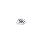 14k White Gold 2.5mm Synthetic Family Jewelry Ring