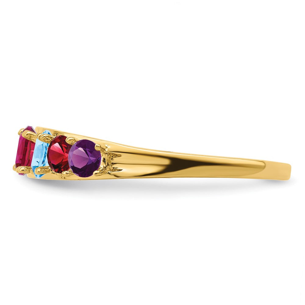 14kw Synthetic Family Jewelry Ring