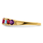 14kw Synthetic Family Jewelry Ring
