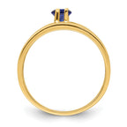 14k 5x3mm Oval Synthetic Family Jewelry Ring