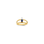 14k 5x3mm Oval Synthetic Family Jewelry Ring