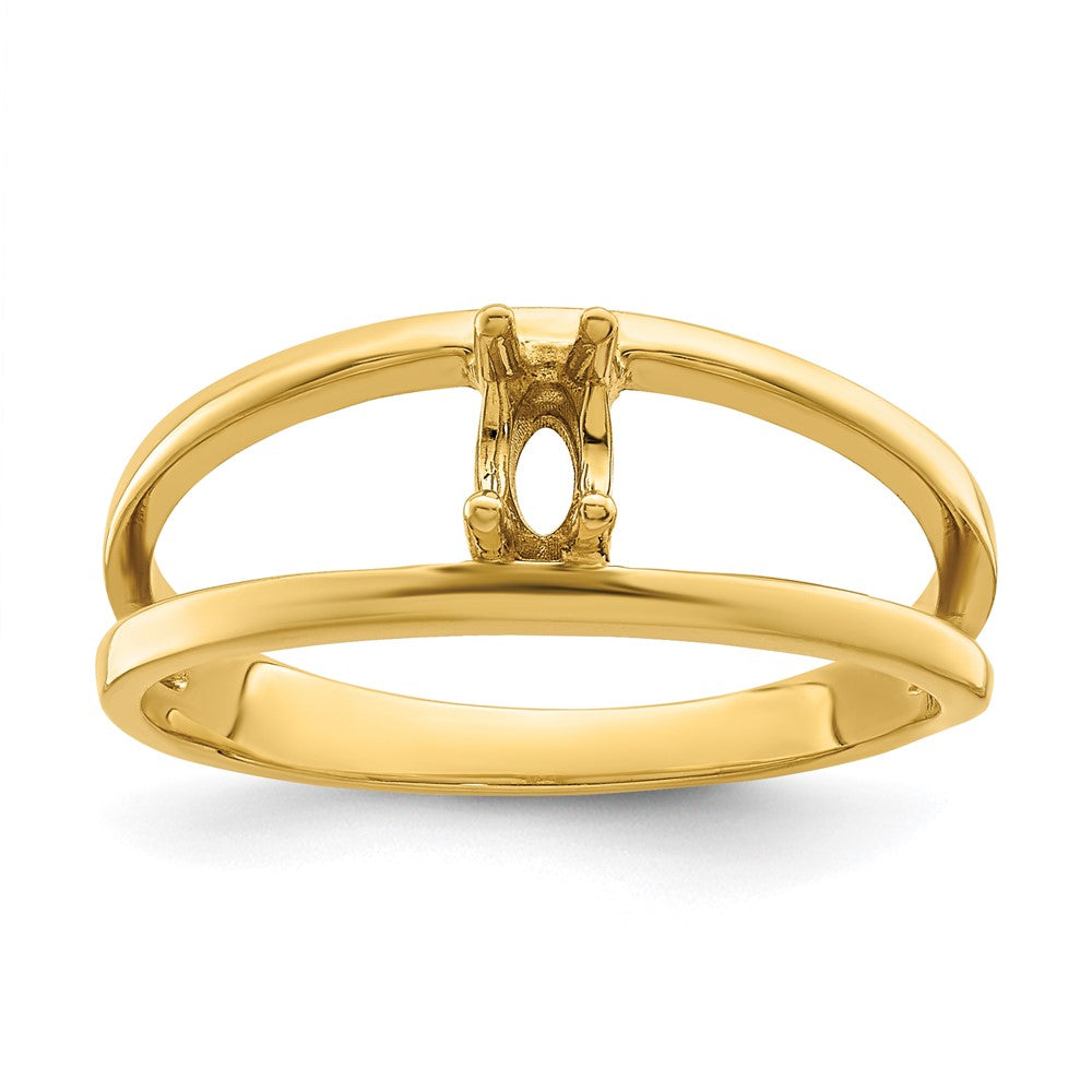 14k 5x3mm Oval Synthetic Family Jewelry Ring