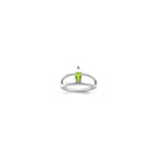 14k White Gold Genuine 1 Stone Mother's Ring