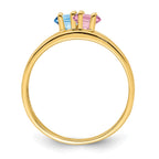14k Genuine 2 Stone Mother's Ring