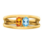 14k Synthetic Family Jewelry Ring